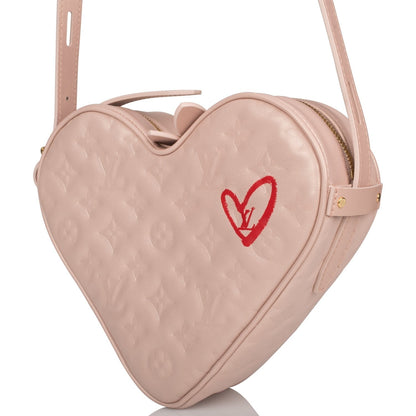 Louis Vuitton  Fall In Love Heart Bag Embossed Monogram Light Pink Lambskin