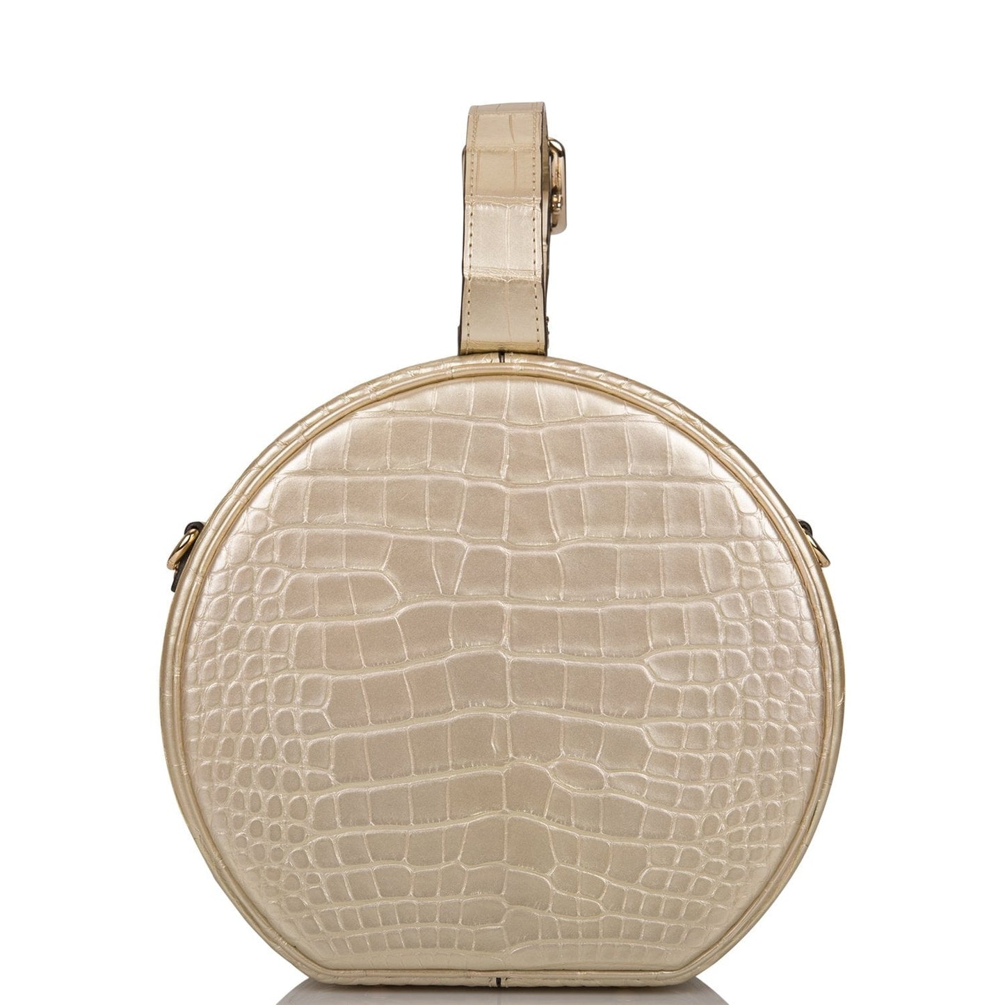 Louis Vuitton  Gold Matte Alligator Petite Boite Chapeau