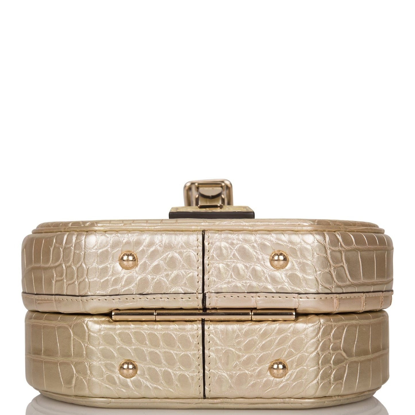 Louis Vuitton  Gold Matte Alligator Petite Boite Chapeau