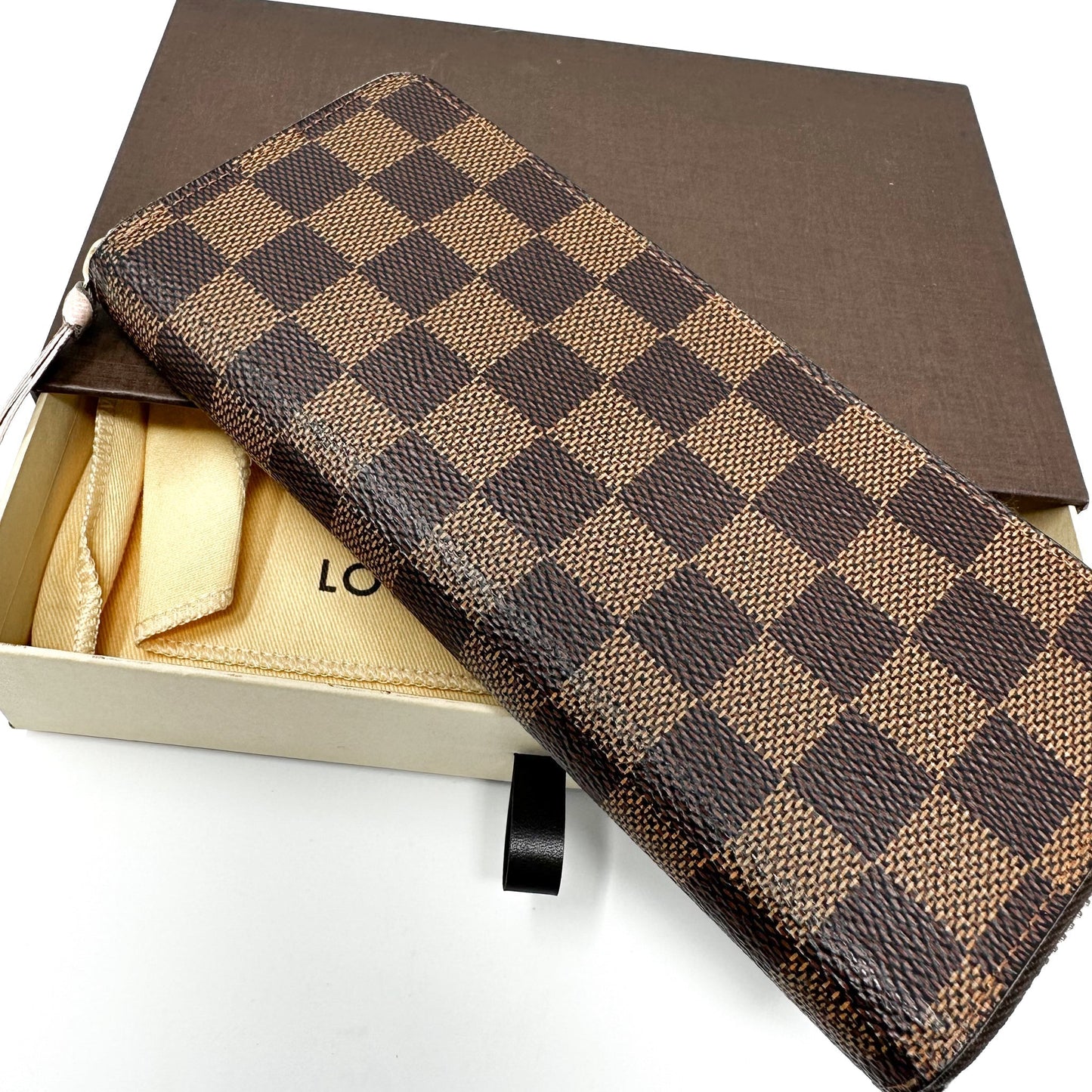 Louis Vuitton Clemence Wallet in Damier Ebene