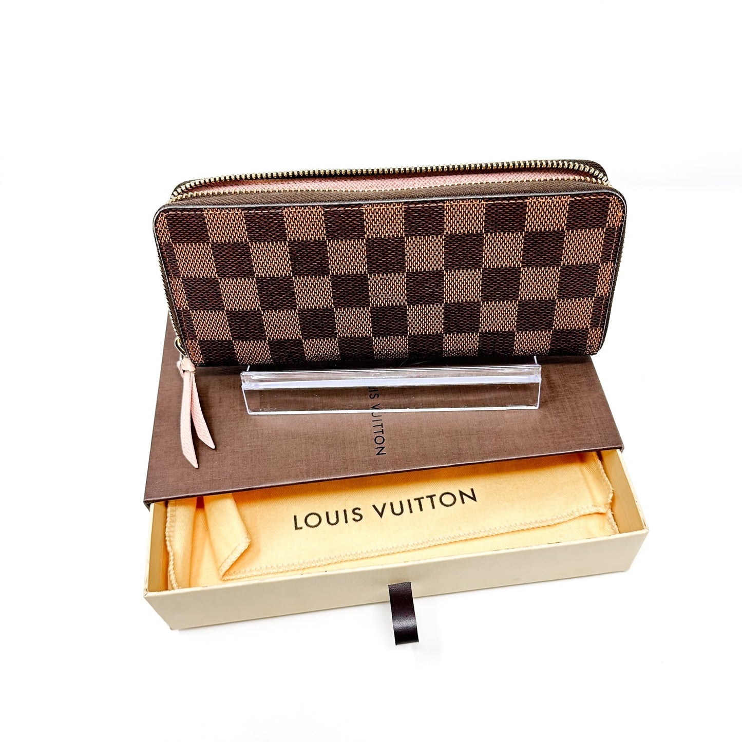 Louis Vuitton Clemence Wallet in Damier Ebene