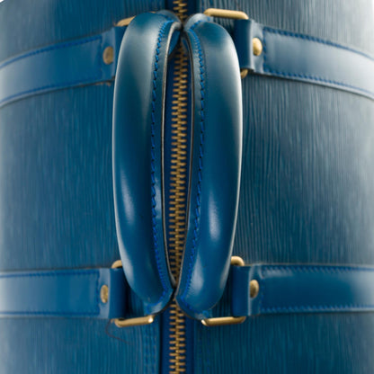 Louis Vuitton  Keepall 45 Travel Bag in blue epi leather