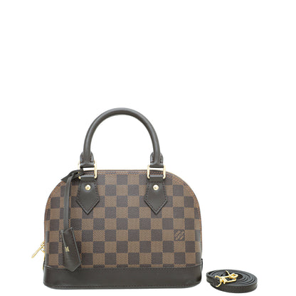 Louis Vuitton Ebene Alma BB Bag W/SM Initials