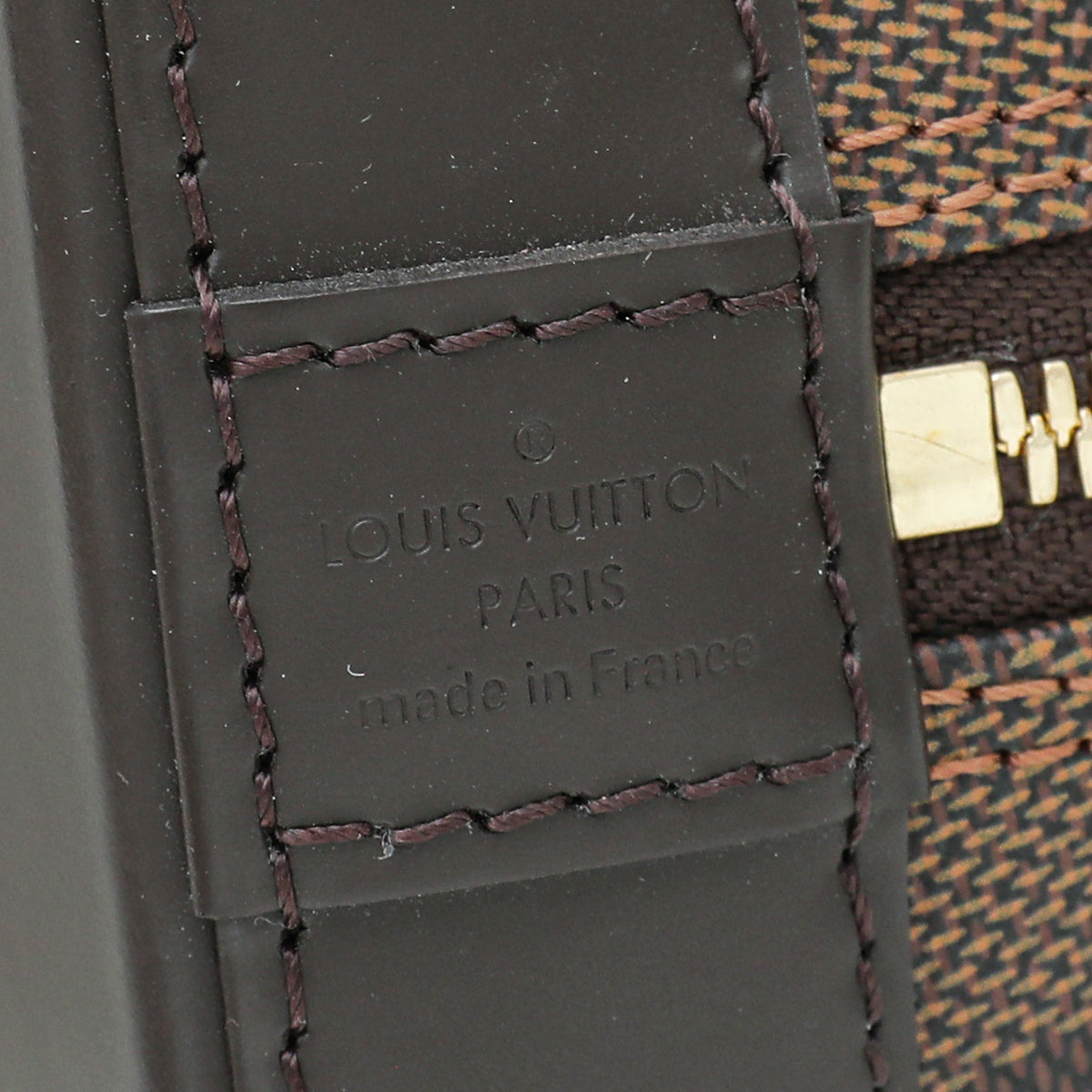 Louis Vuitton Ebene Alma BB Bag W/SM Initials