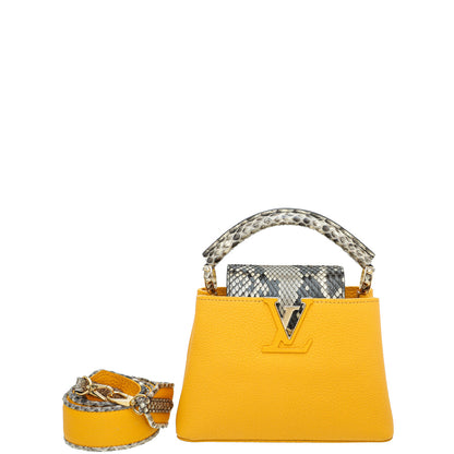 Louis Vuitton Jaune D'or Python Capucine Mini Bag