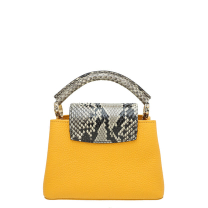 Louis Vuitton Jaune D'or Python Capucine Mini Bag