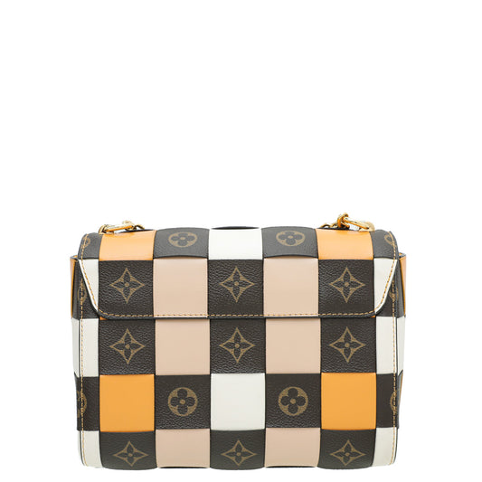 Louis Vuitton Monogram Bicolor Twist MM Damier Check Motif Bag