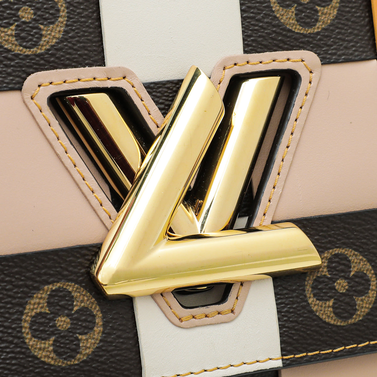 Louis Vuitton Monogram Bicolor Twist MM Damier Check Motif Bag