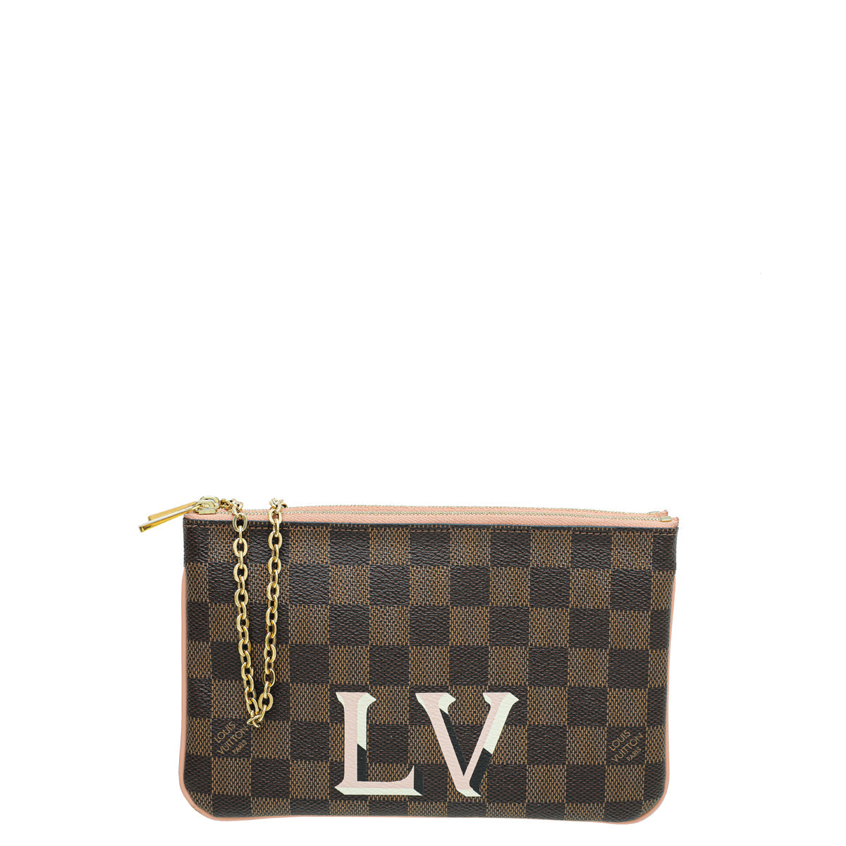 Louis Vuitton Ebene Double Zip Pochette Bag