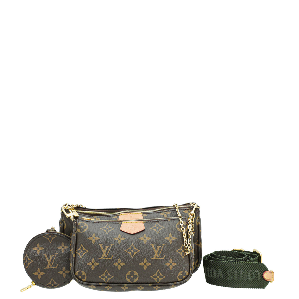 Louis Vuitton Khaki Monogram Multi Pochette Accessories Bag