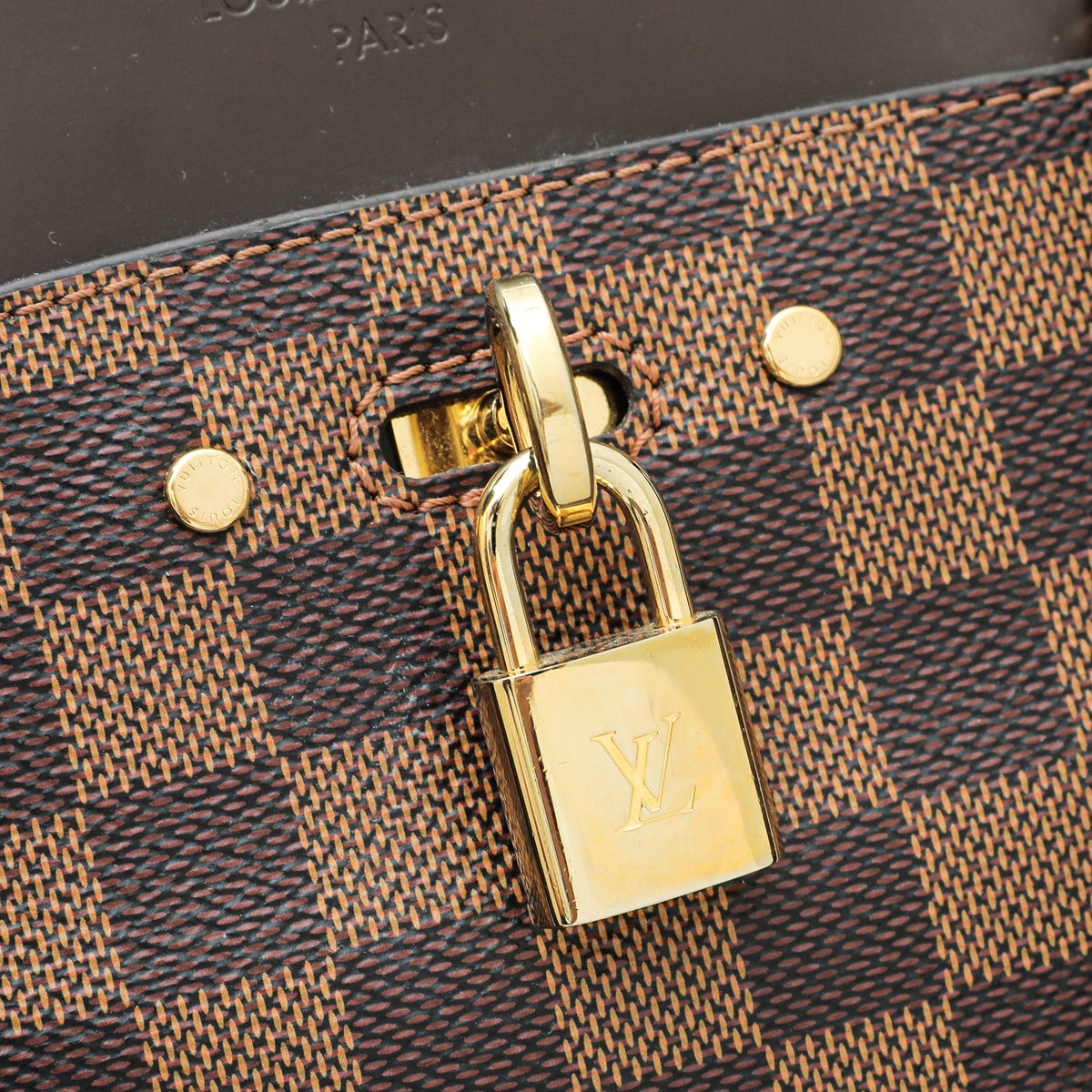 Louis Vuitton Ebene Rivoli MM Bag W /M.E Initials on Clochette