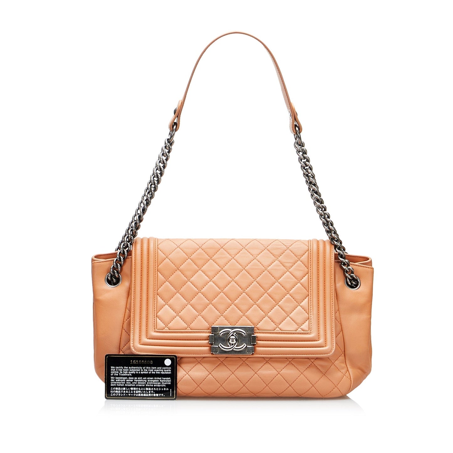 Chanel Boy Accordion Flap Light Orange Lambskin