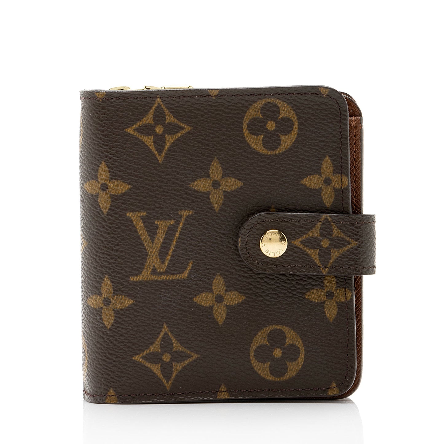 Louis Vuitton Monogram Canvas Zipped Compact Wallet (SHF-ZLqI9R)