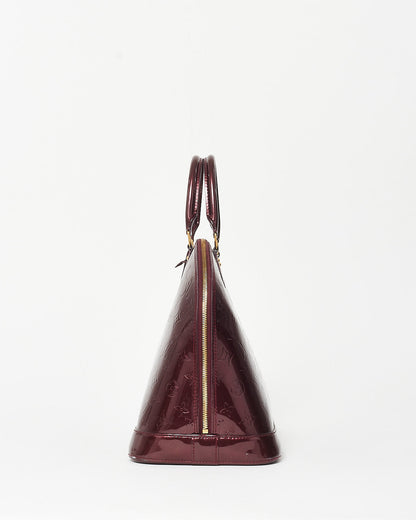 Louis Vuitton Burgundy Griotte Vernis Leather Monogram Alma GM