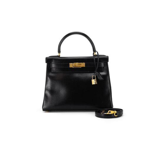 Hermes Kelly 28 Black - [A] Stamp