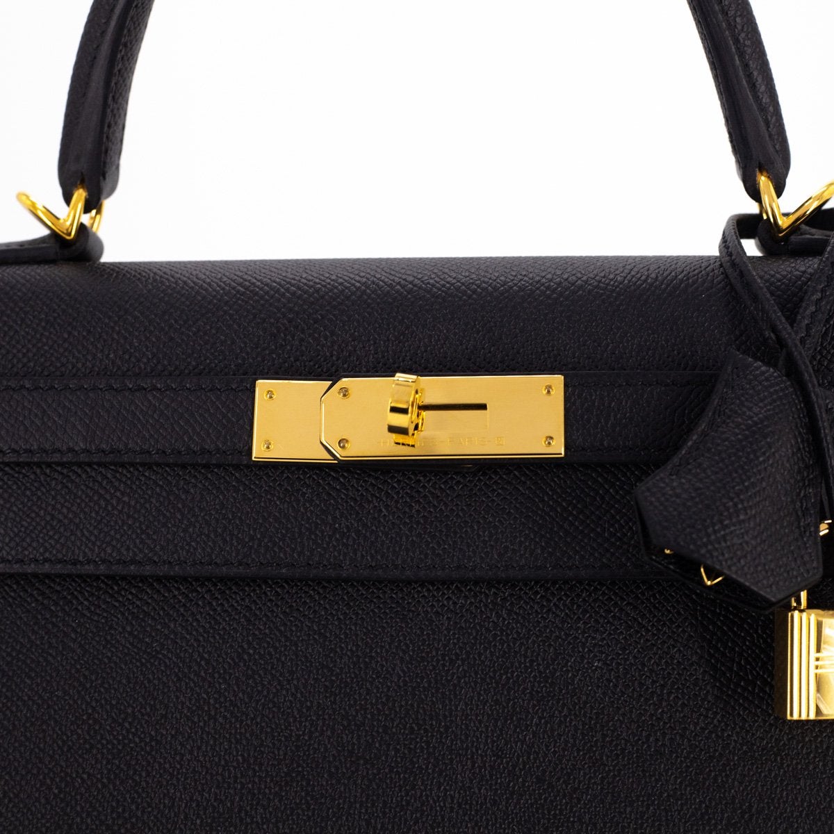 Hermes Kelly 28 Noir epsom sellier - Y Stamp