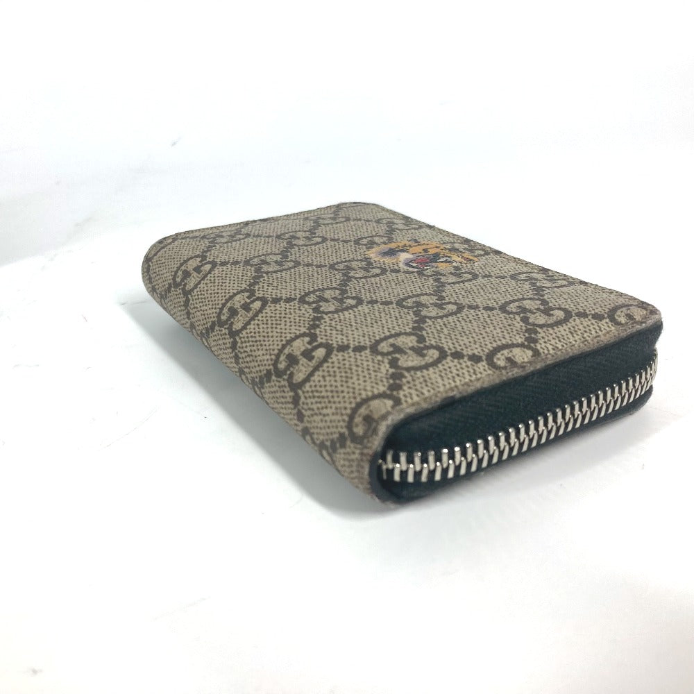 GUCCI Coin case 451276 GG Supreme Canvas beige GG Supreme Tiger Tiger mens Used