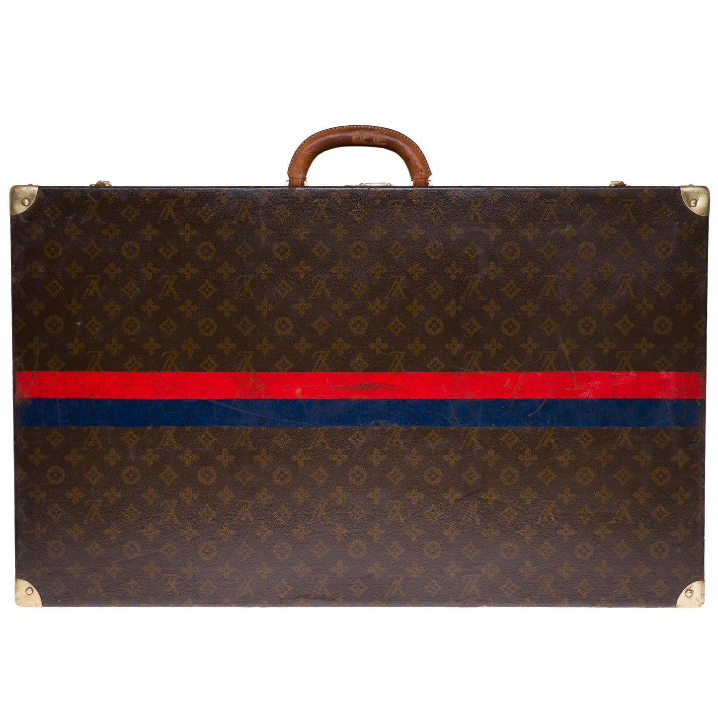 Louis Vuitton  Rare 75 Suitcase in brown monogram canvas