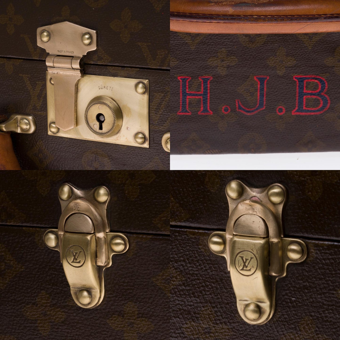 Louis Vuitton  Rare 75 Suitcase in brown monogram canvas