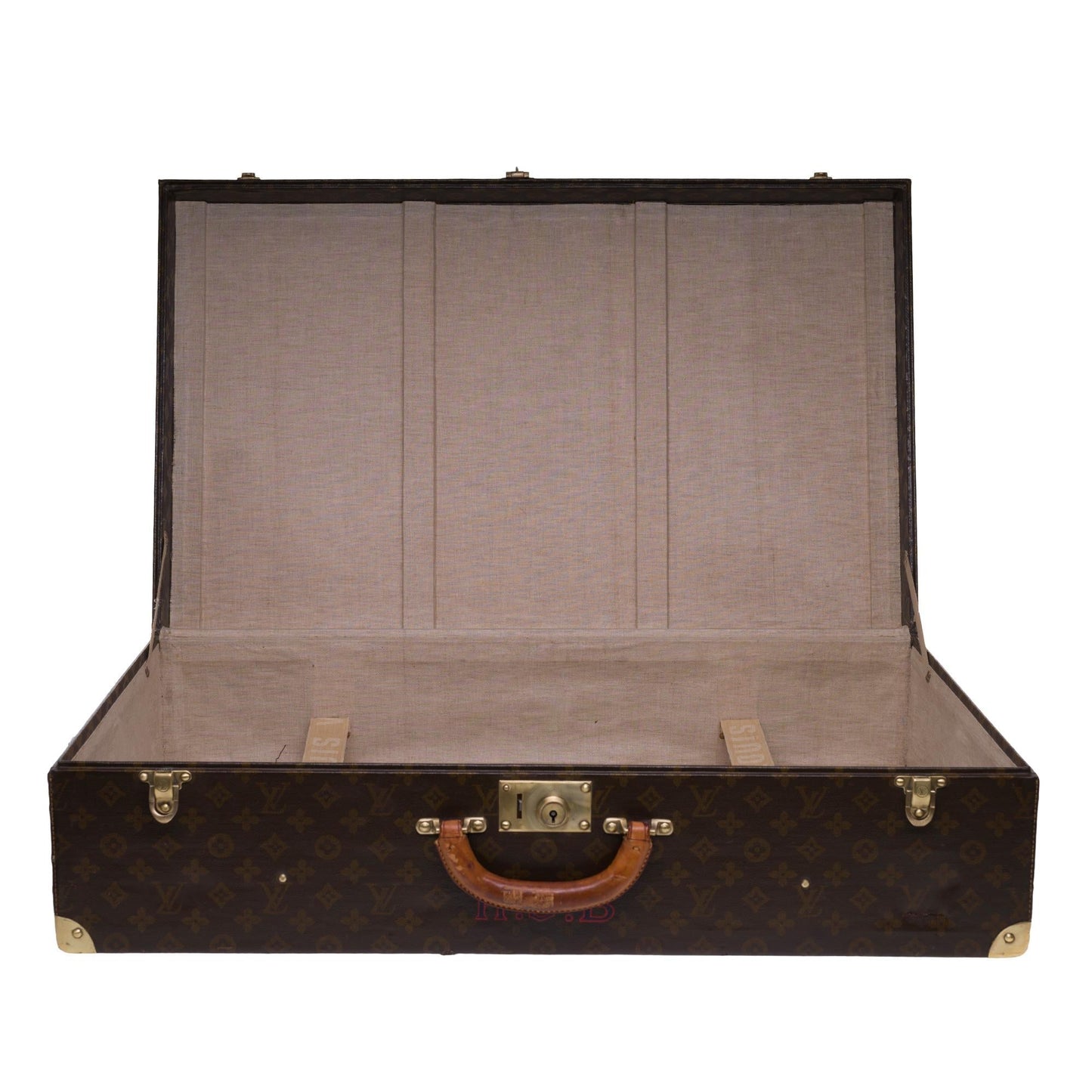 Louis Vuitton  Rare 75 Suitcase in brown monogram canvas