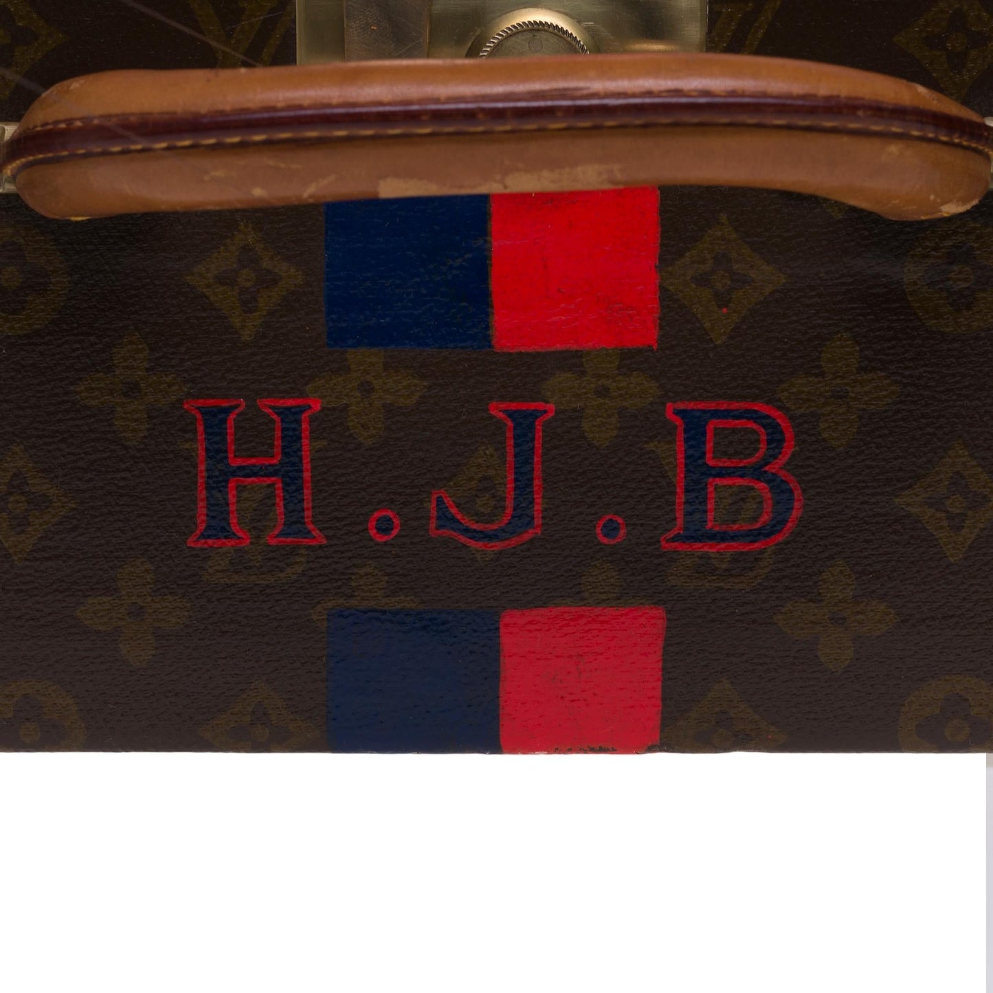 Louis Vuitton  Rare 75 Suitcase in brown monogram canvas