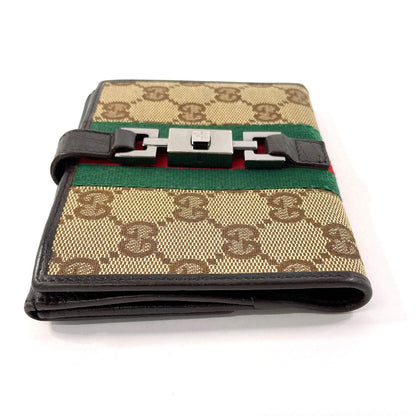 GUCCI Bifold Wallet 05474 GG canvas Brown Sherry line Jackie  Used