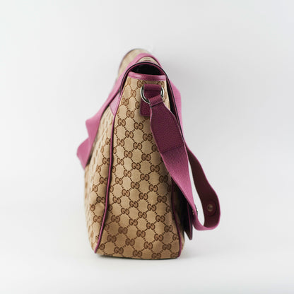 Gucci Baby Bag with Changemat Monogram Pink