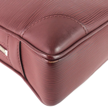 Louis Vuitton  Porte-Documents Voyage Burgundy Epi Leather Briefcase Bag