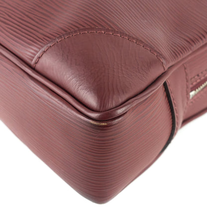 Louis Vuitton  Porte-Documents Voyage Burgundy Epi Leather Briefcase Bag