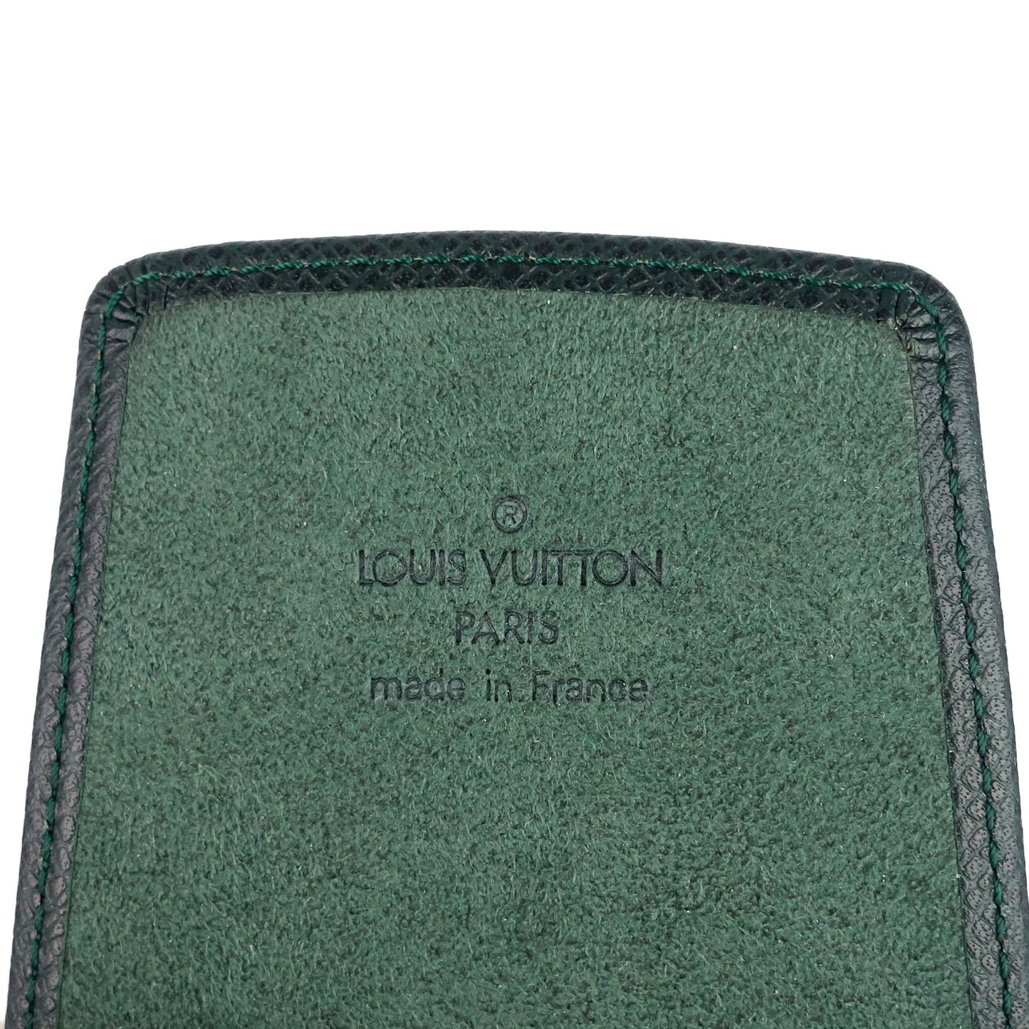 Louis Vuitton  Green Taiga Leather Pen Holder