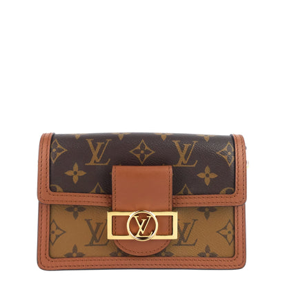 LOUIS VUITTON Dauphine Chain Wallet Reverse Monogram Bag