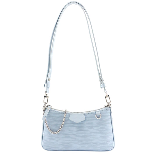 LOUIS VUITTON Easy Pouch on Strap Blue Epi Leather Bag