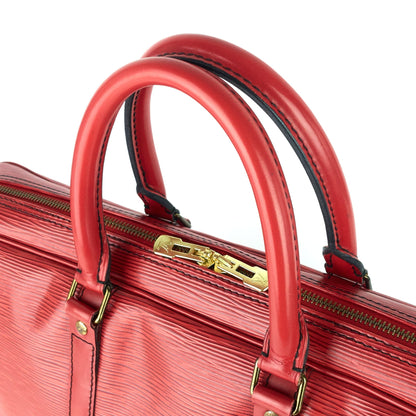 Louis Vuitton  Porte-Documents Voyage Red Epi Leather Briefcase Bag