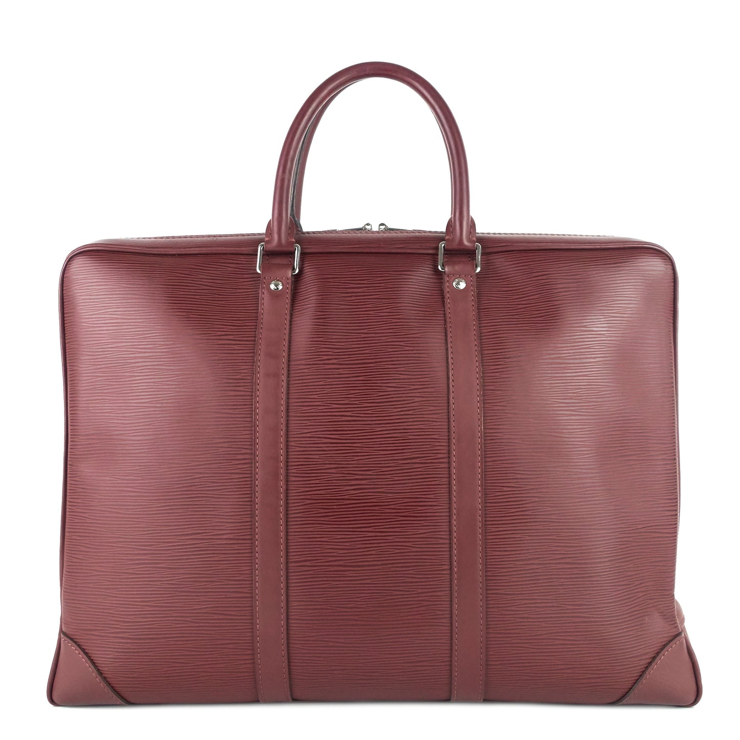 Louis Vuitton  Porte-Documents Voyage Burgundy Epi Leather Briefcase Bag