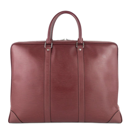 Louis Vuitton  Porte-Documents Voyage Burgundy Epi Leather Briefcase Bag