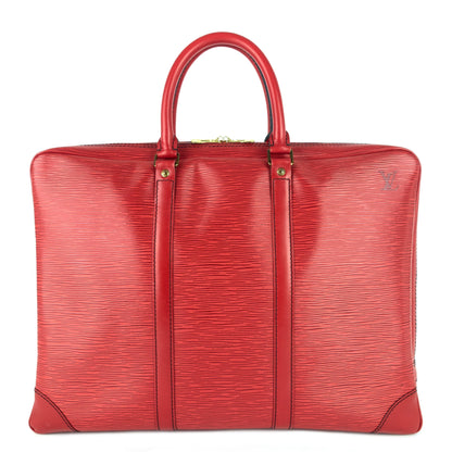 Louis Vuitton  Porte-Documents Voyage Red Epi Leather Briefcase Bag