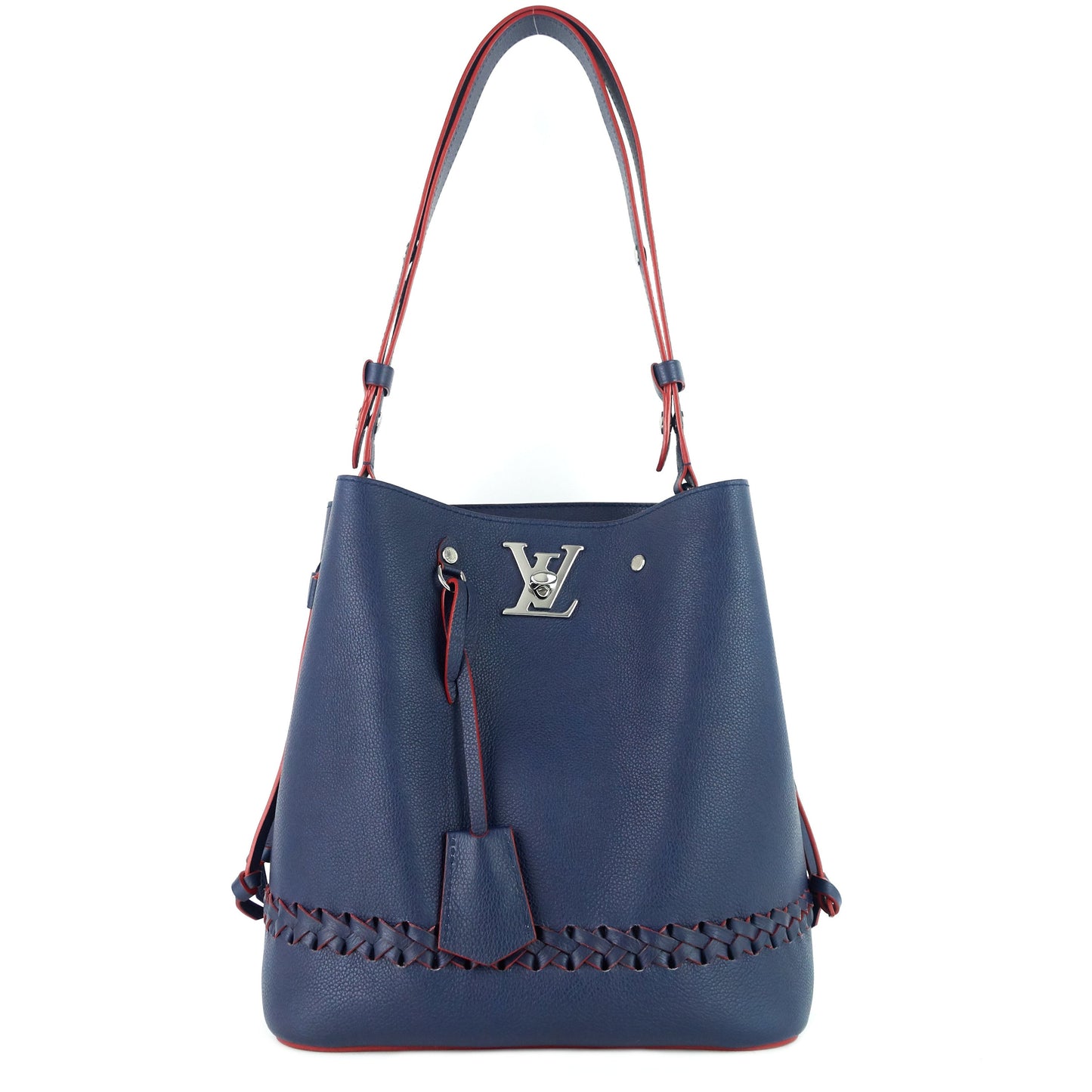 Louis Vuitton  LockMe Calfskin Leather Braided Bucket Bag