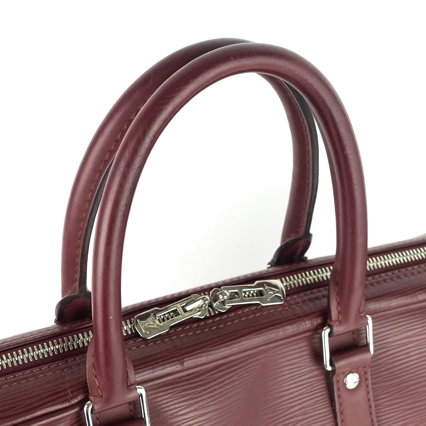 Louis Vuitton  Porte-Documents Voyage Burgundy Epi Leather Briefcase Bag