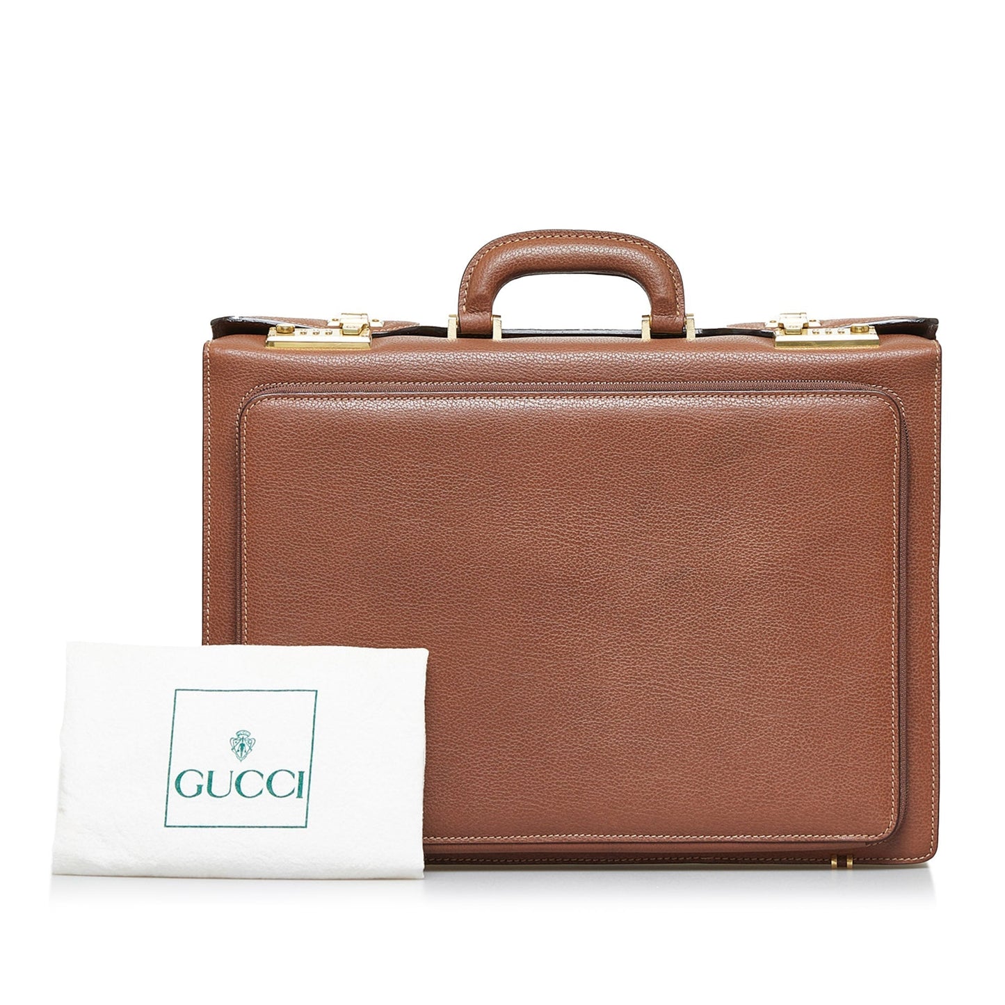 Gucci Briefcase Brown Leather