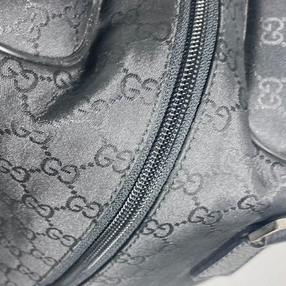 GUCCI Boston Duffel bag 190629 Leather / nylon black GG logo () Used