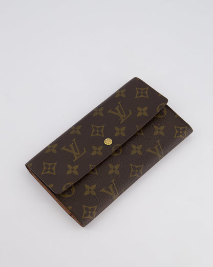 Louis Vuitton Vintage Monogram Canvas Wallet with Gold Hardware