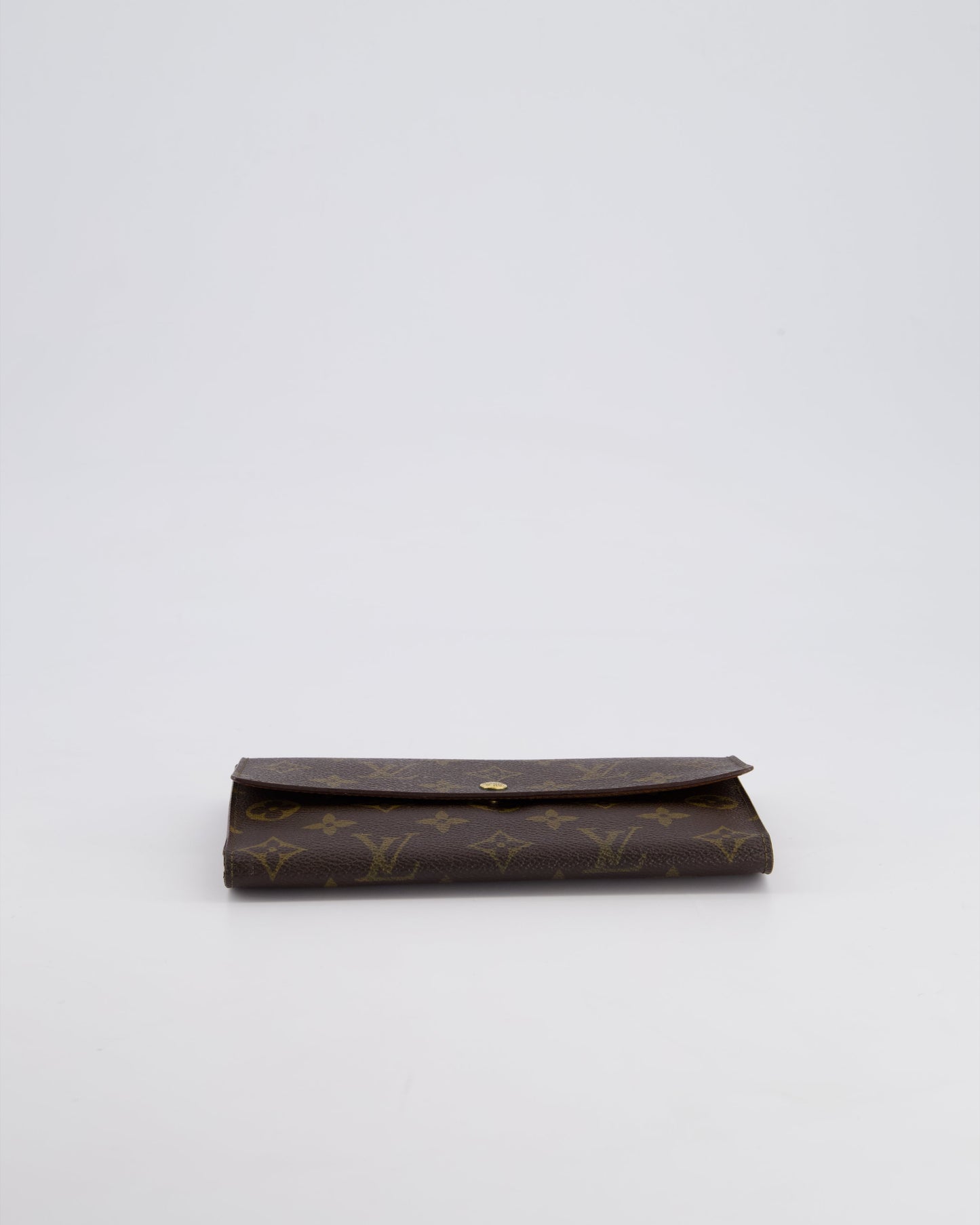 Louis Vuitton Vintage Monogram Canvas Wallet with Gold Hardware