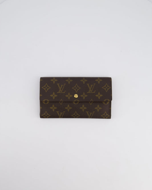 Louis Vuitton Vintage Monogram Canvas Wallet with Gold Hardware