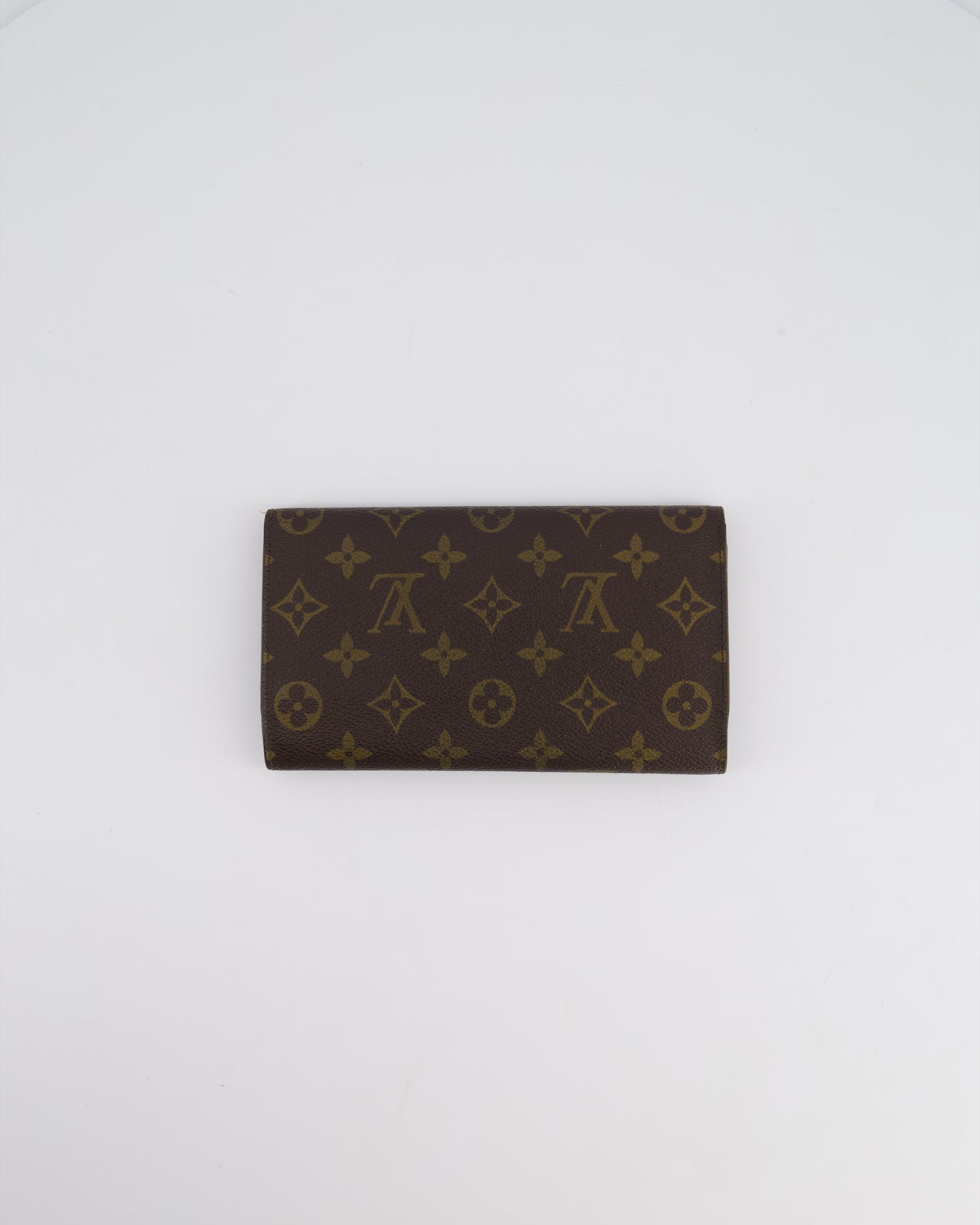 Louis Vuitton Vintage Monogram Canvas Wallet with Gold Hardware