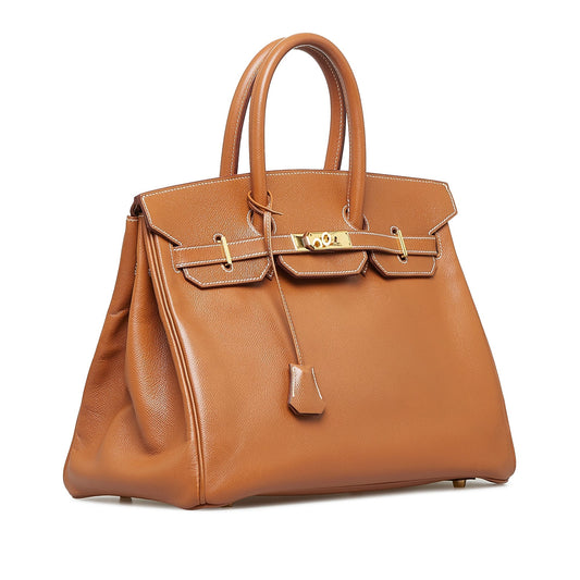 Hermes Birkin 35 Brown Courchevel Gold