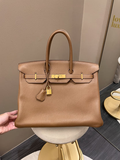 Hermes Birkin 35 Alezan Clemence