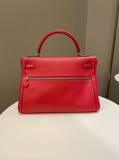 Hermes Kelly Lakis 32 Vermillion Swift