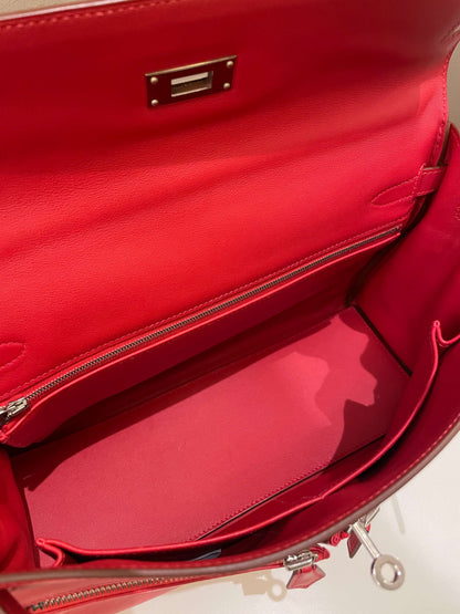 Hermes Kelly Lakis 32 Vermillion Swift