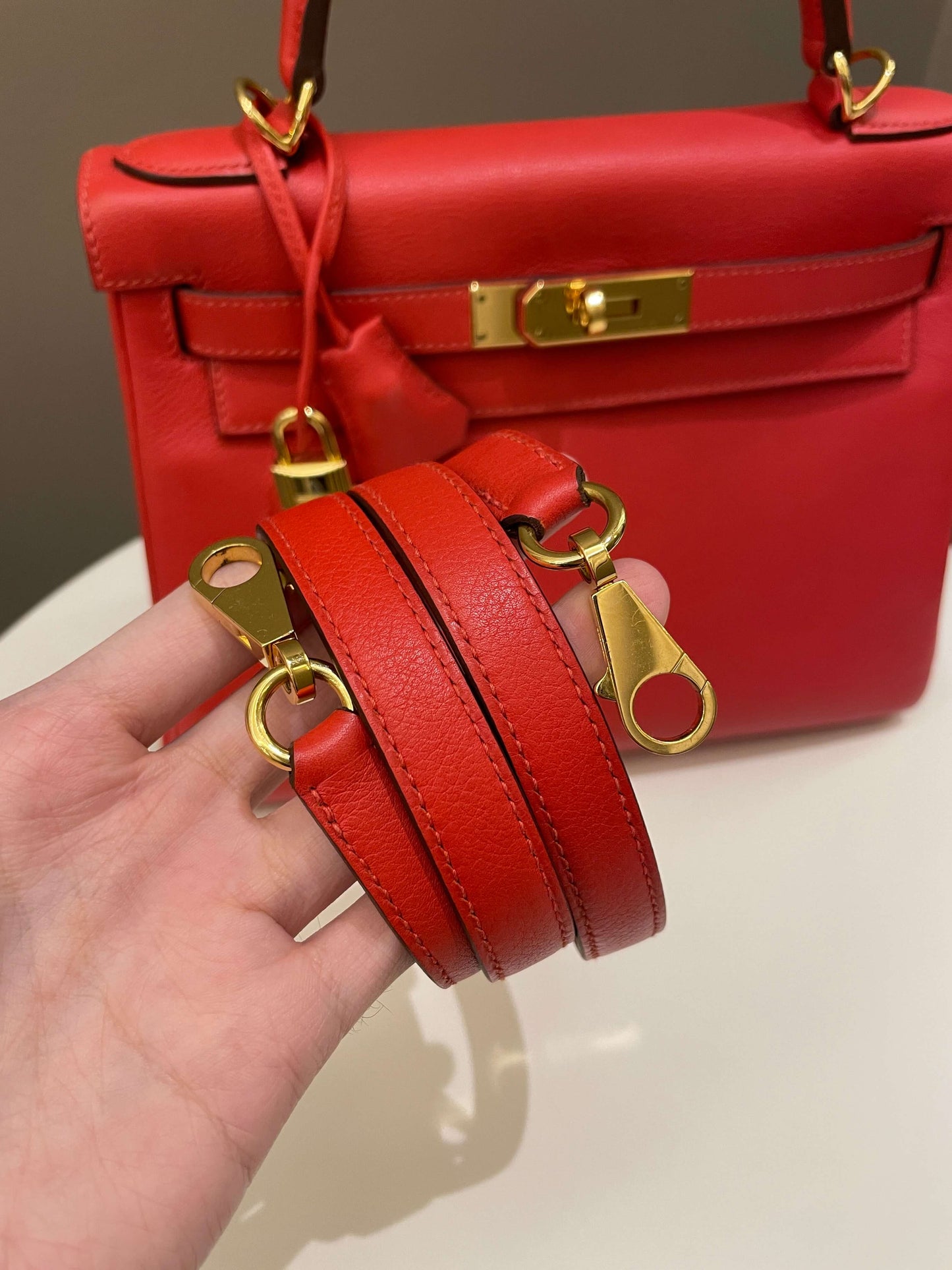 Hermes Kelly 28 Rouge Tomato Evercolor