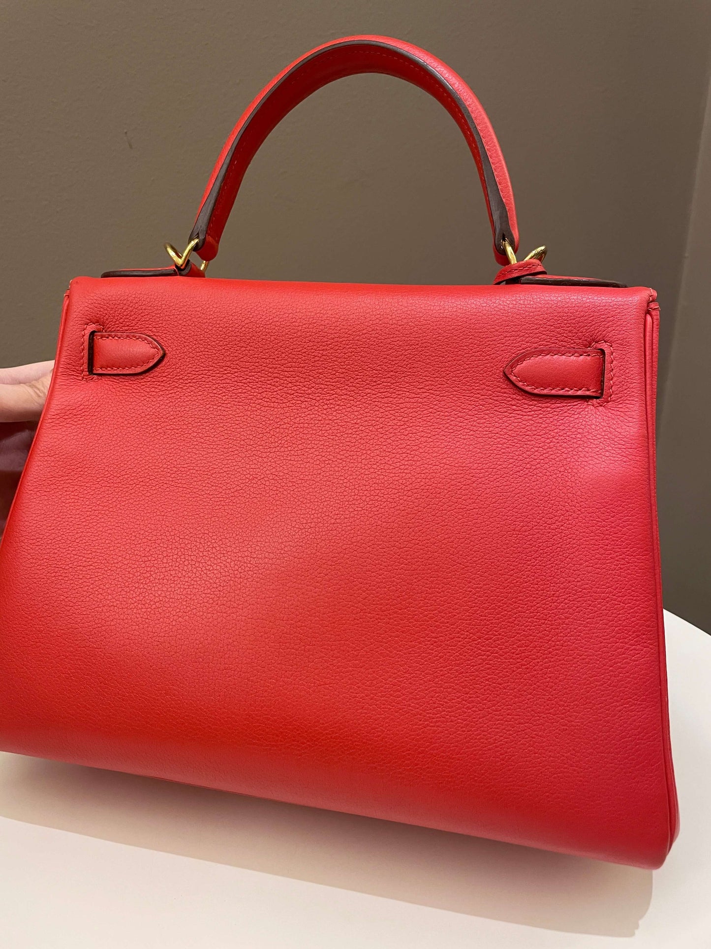 Hermes Kelly 28 Rouge Tomato Evercolor